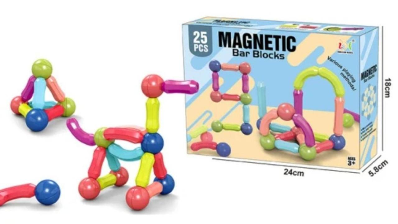 25 PCS MAGNETIC BAR BLOCKS